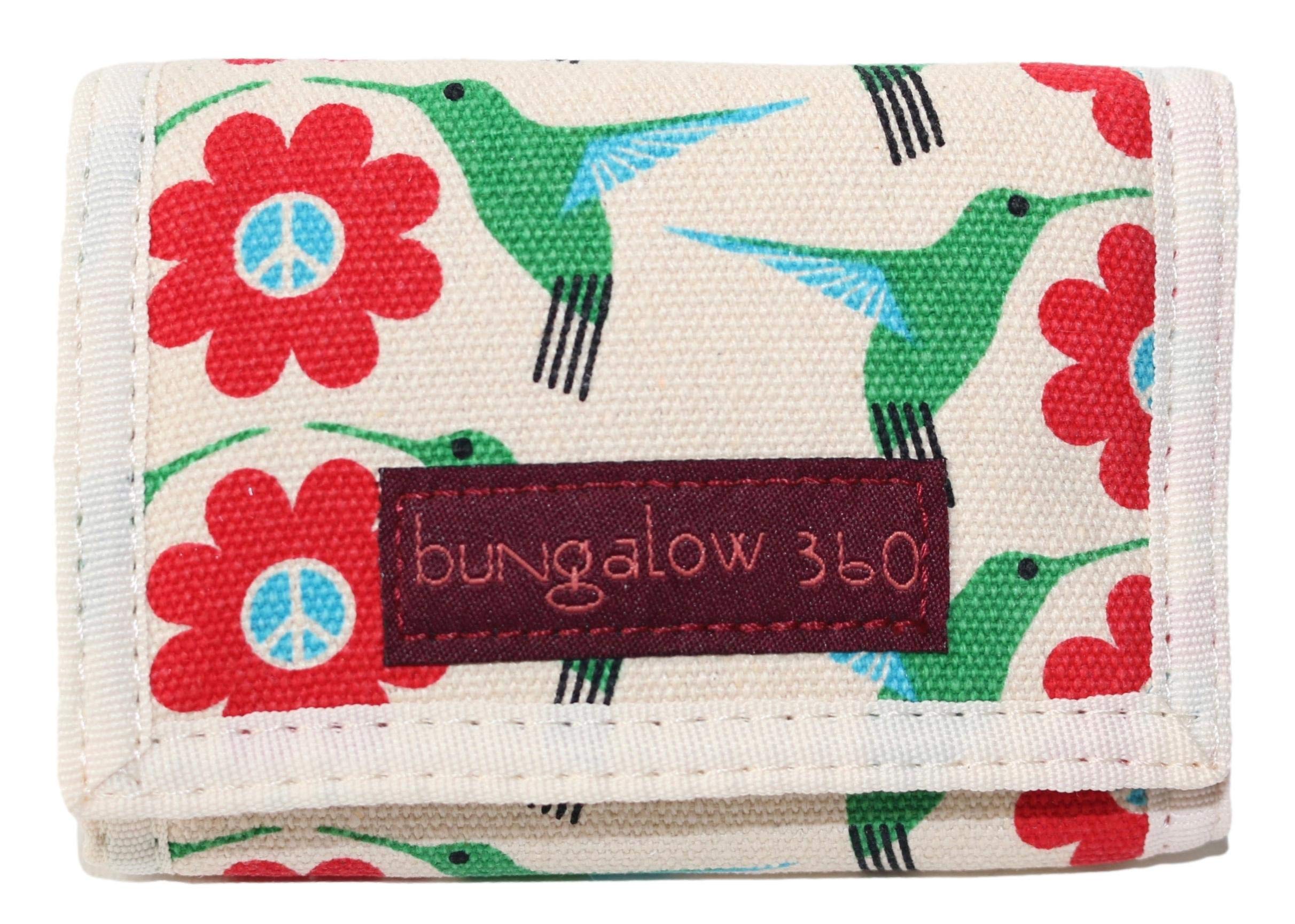 bungalow 360Trifold Vegan Wallet, Hummingbird, small, Classic Trifold Wallet