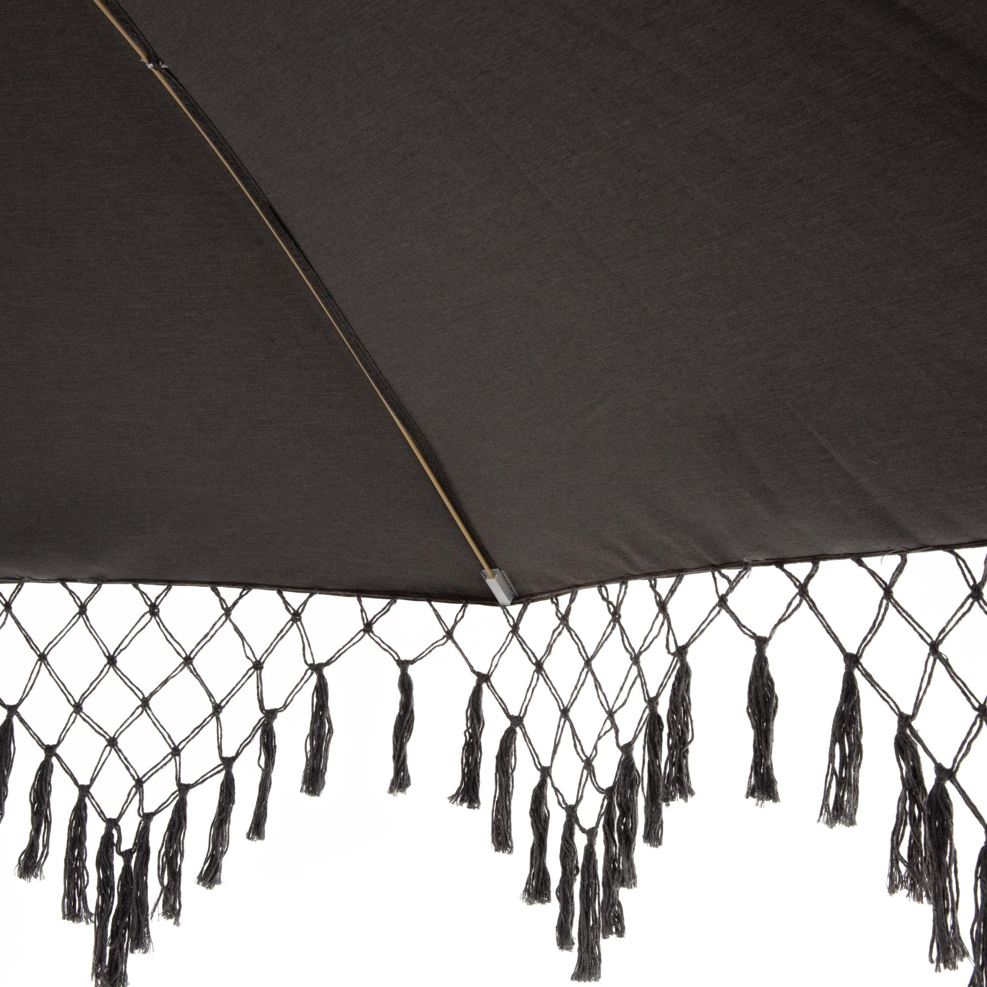 PATIO Sonnenschirm mit Fransen 2 m Olefin Gewebe UV-beständig
