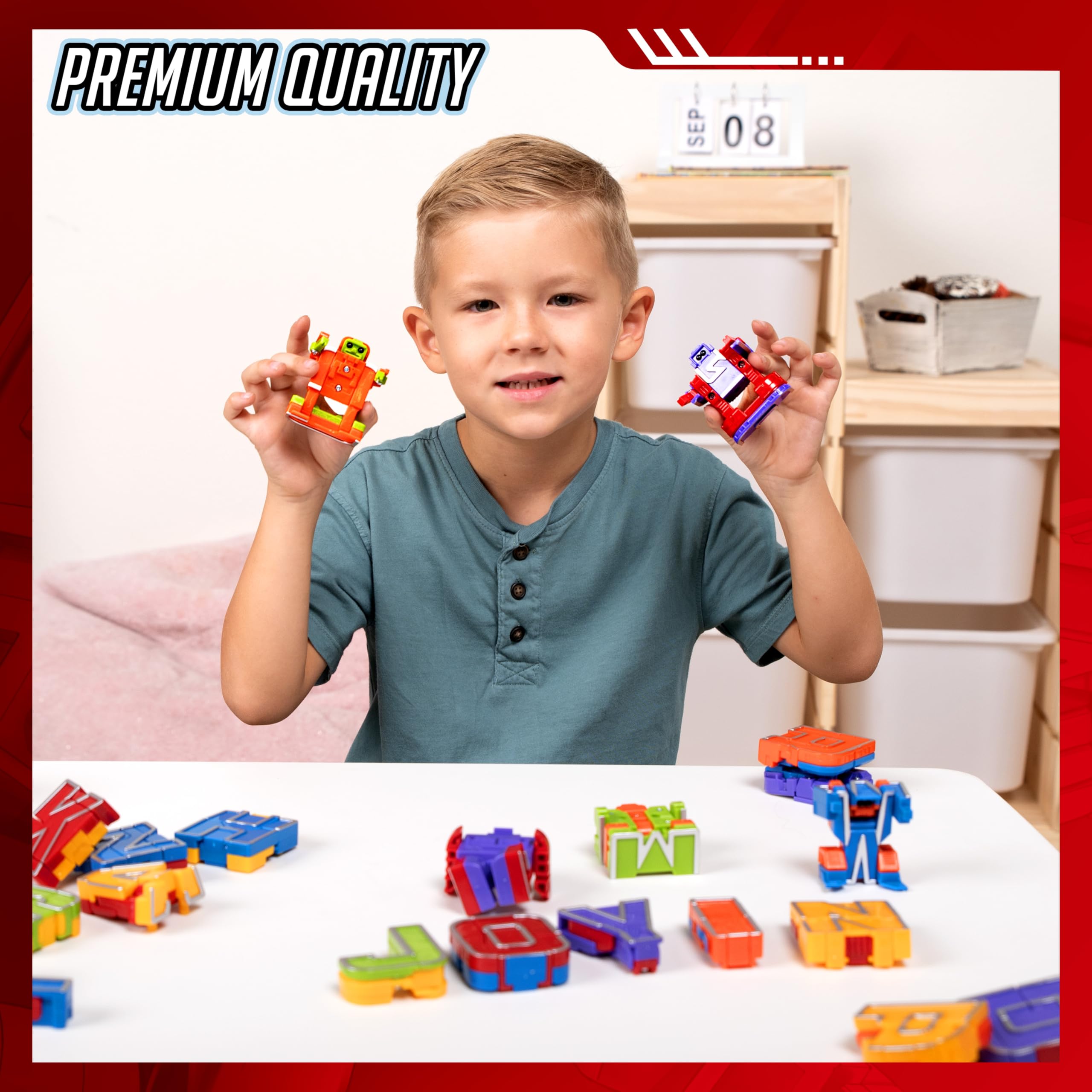 Image secondaire de JOYIN Alphabet Robot Action Figure Jouets pour Enfants ABC Apprentissage, Fête d'anniversaire, Récompenses pour Salle de Classe,