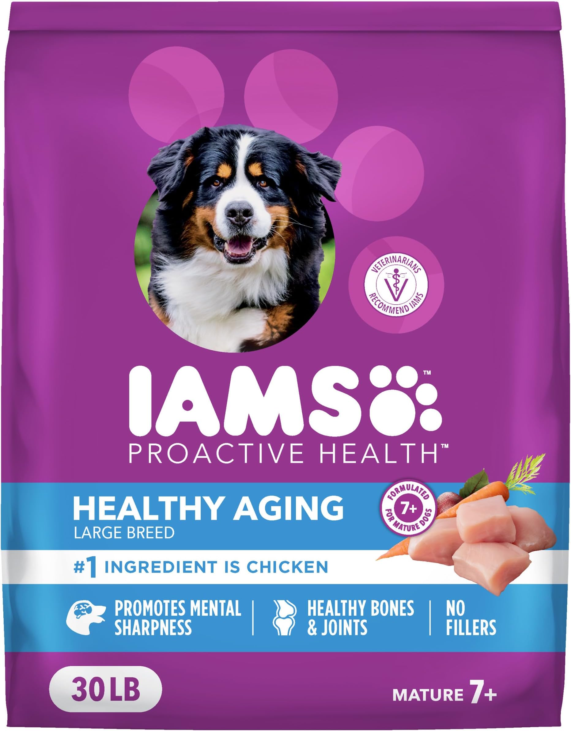 Proactive Health Dry Dog Food, Large Breed Mature Premium Adult Dog Food for Large Breeds, with Chicken, 30 lb. Bag
