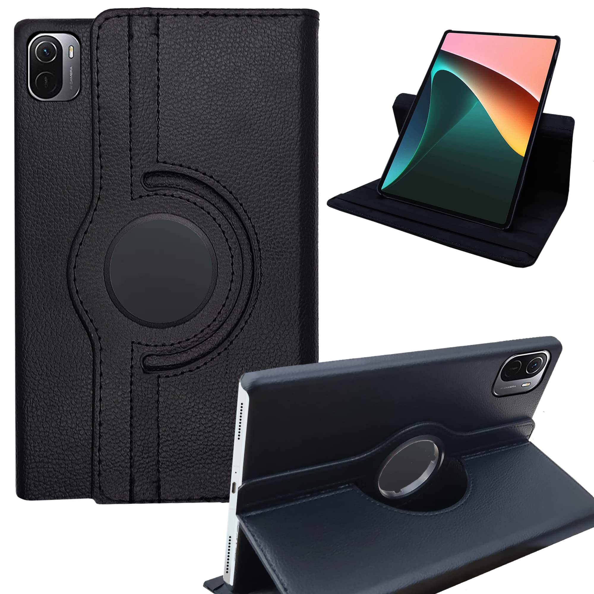 CEDO Xiaomi Mi Pad 5 (11 Inch) Flip Cover | Leather Finish | 360 Degree Rotate Flip Cover | Shockproof Style Back Cover Case for Xiaomi Mi Pad 5 (11 Inch) (Black) (B0B7WLH7MJ) Amazon Price History, Amazon Price Tracker