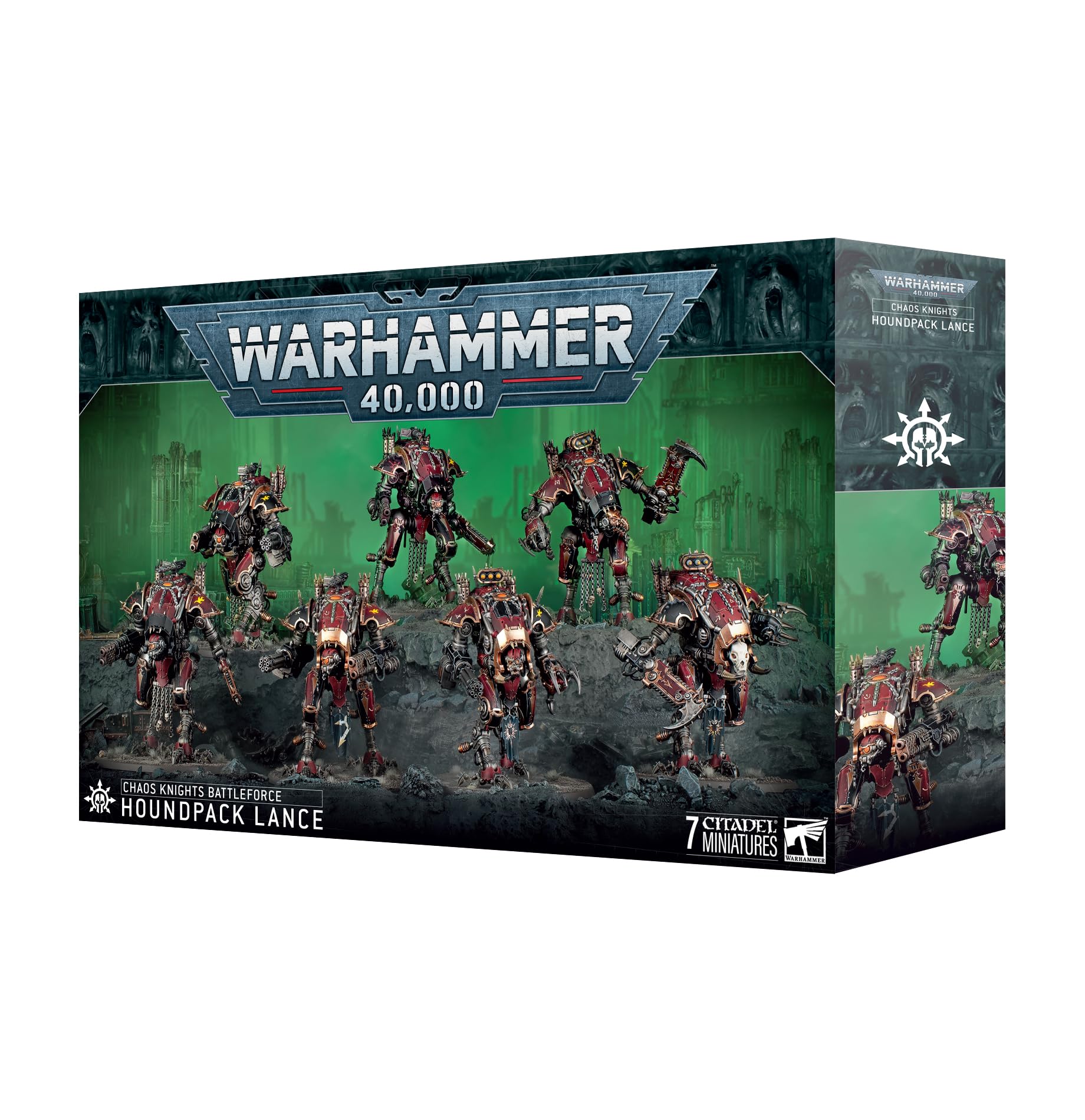 ウォーハンマー　ケイオスナイト：狩人群楔陣 HOUNDPACK LANCE Amazon.com: Warhammer 40,000 – Chaos Knights: Houndpack
