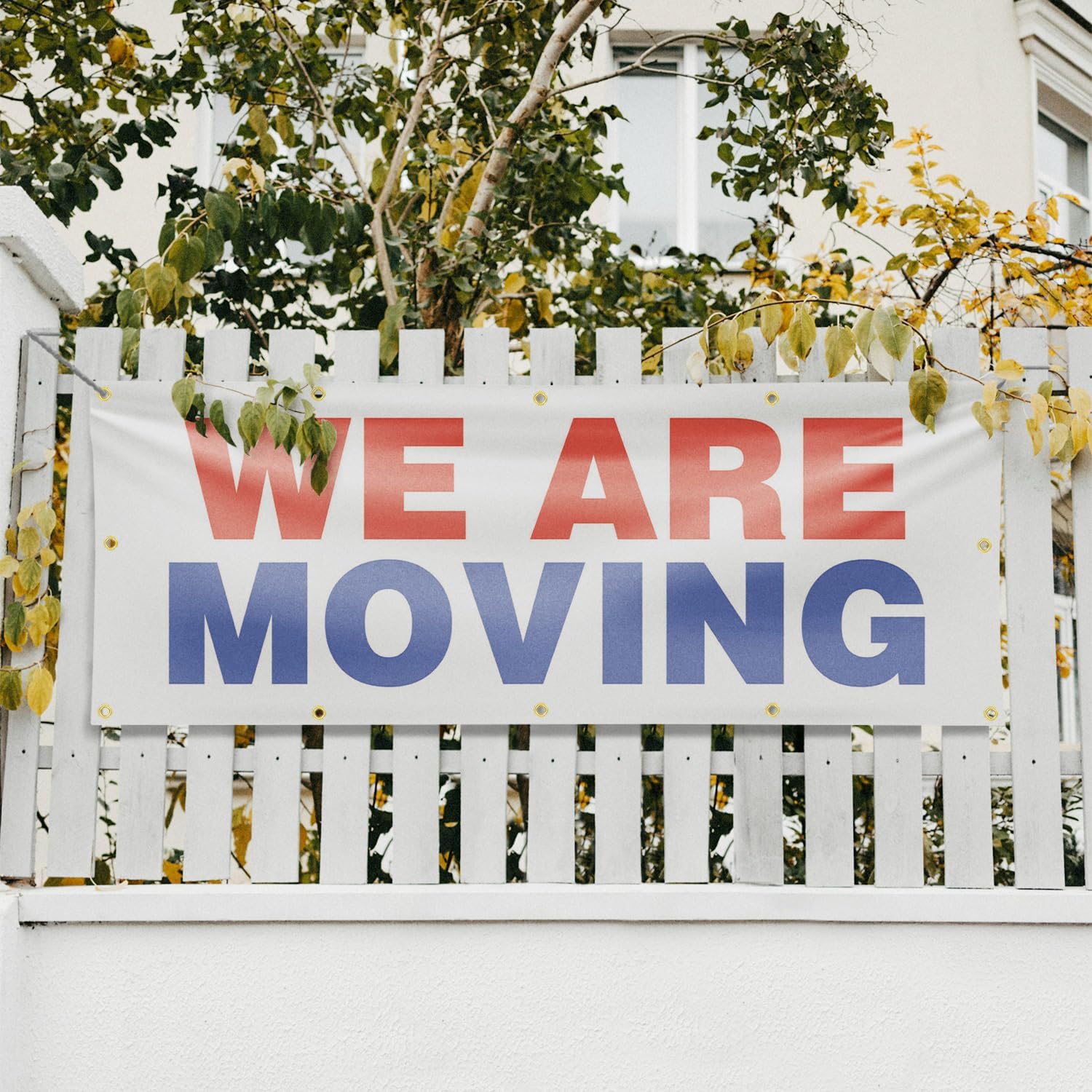 We Are Moving Banner Sign 48 Inch x 96 Inch | 13 oz Vinyl with Metal Grommets | Heavy-Duty Single-Sided Outdoor Durable Printed High-Quality Weatherproof | Made in the USA