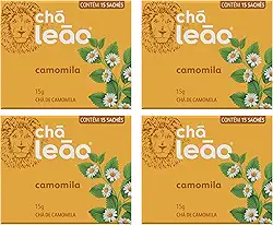 Chá Leão Camomila 4 Caixas 60 Sachês