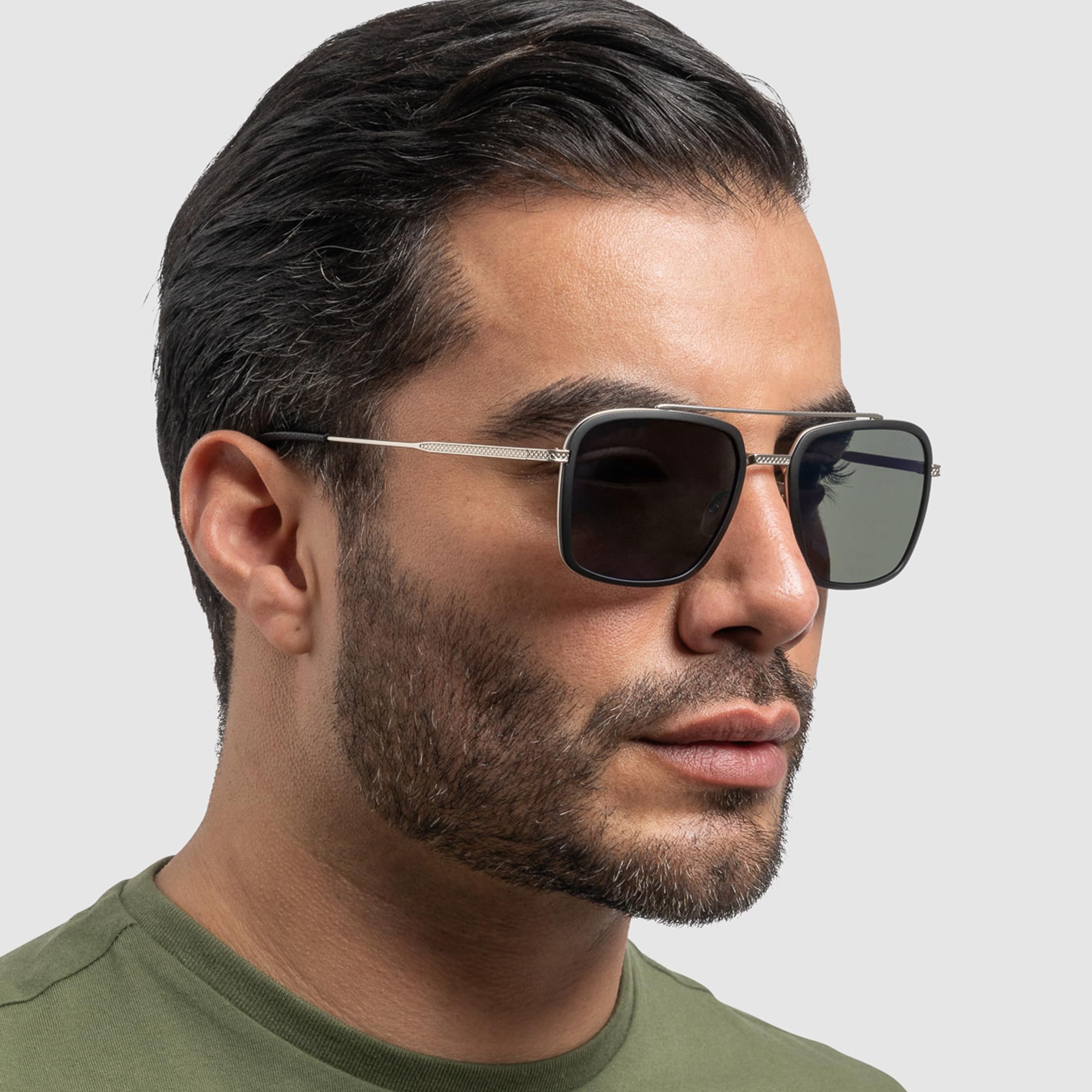 Gunnar Gafas luz azul - Barron - Acero inoxidable - Sun
