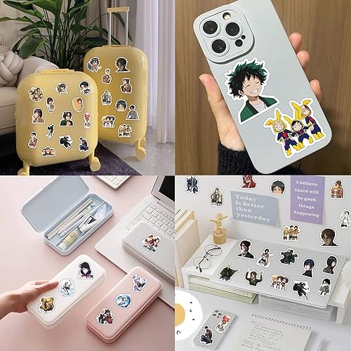 Miniatura 5 de 290 calcomanías de anime bonitas combinaciones de anime sin repetición impermeables con pantalla solar reutilizables regalo para fanáticos del anime