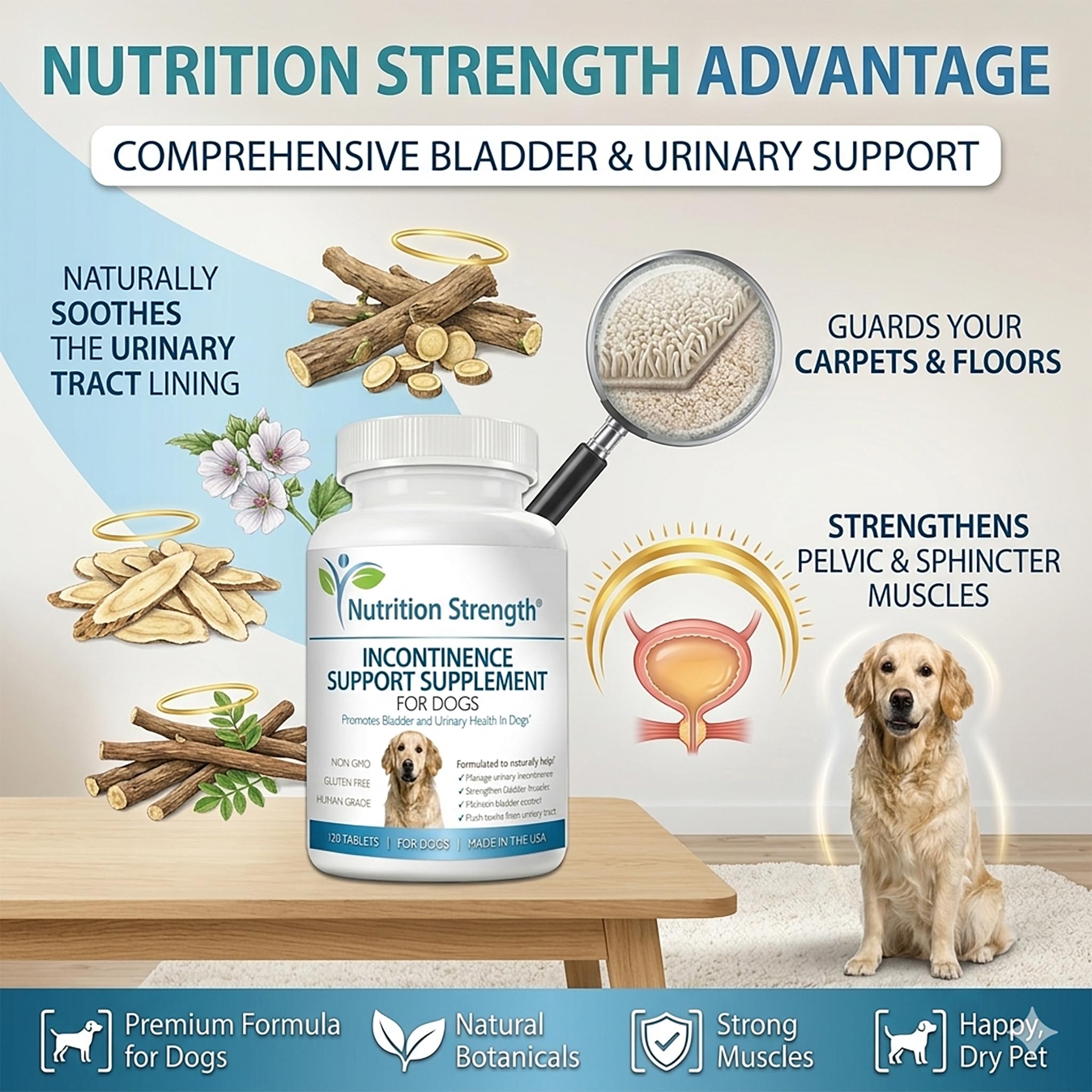 Dog Incontinence Support for Organic Bladder Control — Amazon image 4