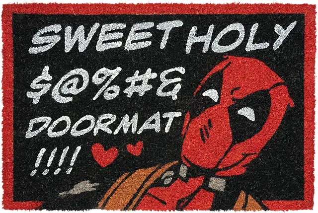Paillasson Extérieur Deadpool Marvel 40x60 cm - Tapis Antidérapant Fibres de Coco