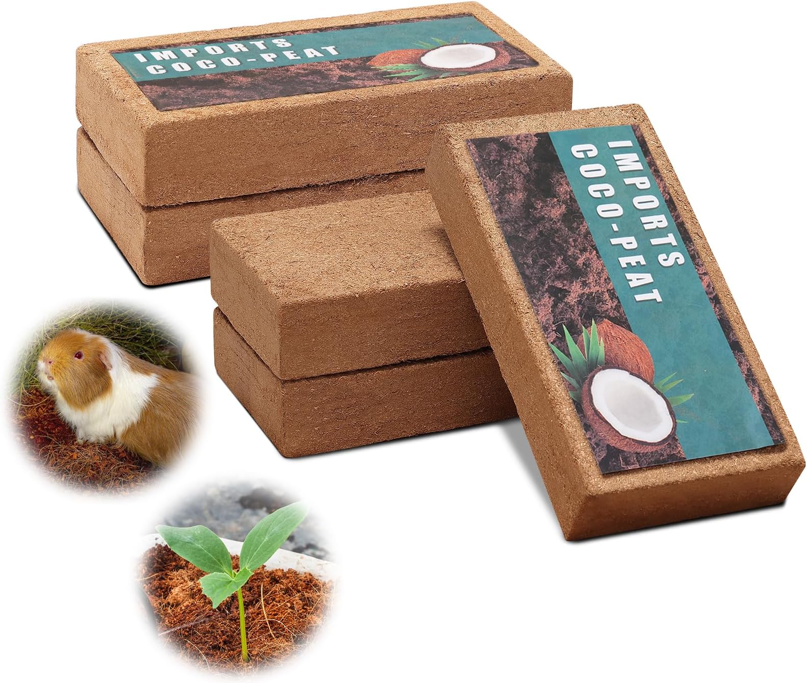 Coconut Coir Bricks 8 Pack Premium Coco Coir Brick for