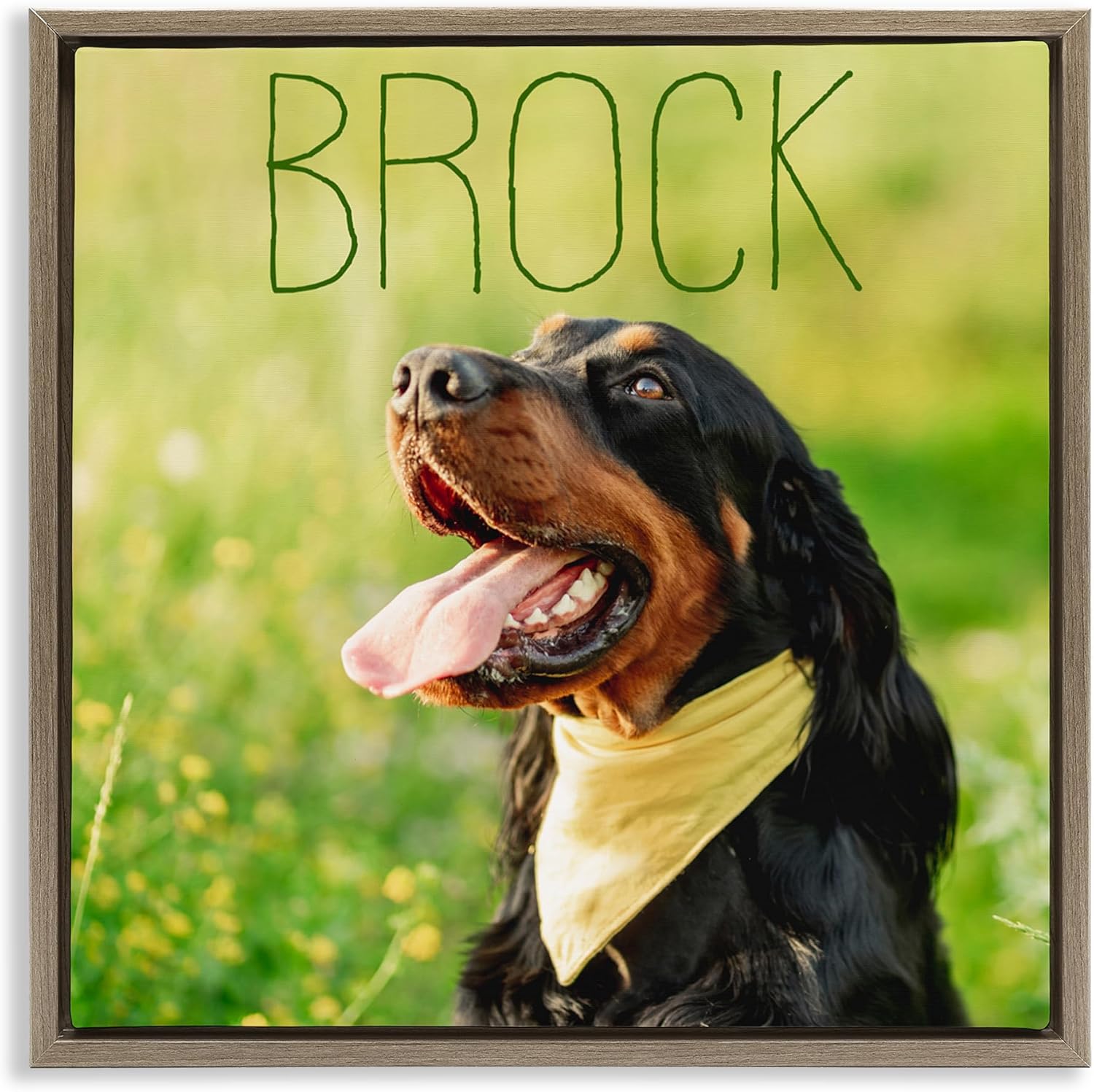 Stupell Industries Pet Personalized Custom Print and Text Square Black Floater Framed Wall Art