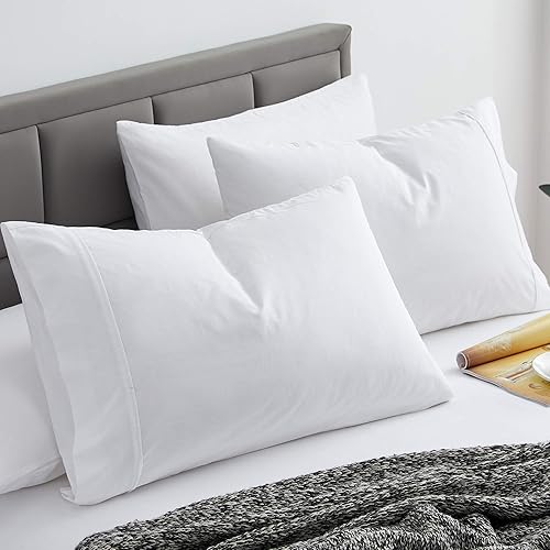 Miniatura 2 de Sweet Home Collection Sábanas Queen 100% algodón suave de 200 hilos para colchón de cama tamaño Queen, juego de sábanas y fundas de almohada de 4