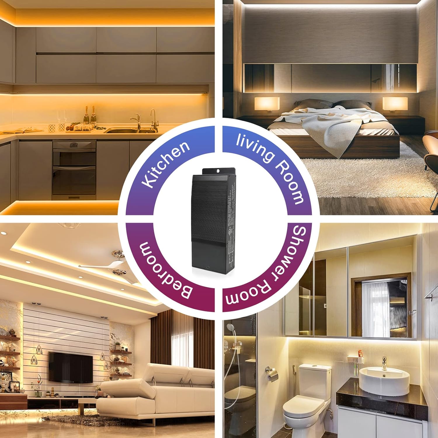 EMITEVER Dimmable LED Driver,60W 24V Triac Power Supply, AC to DC LED Transformer for LED Light,Compatible with Lutron and Leviton Dimmer,Waterproof IP67 and UL Listed,Class 2,Class P - Image 8