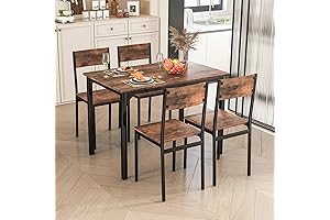 GOFLAME 5-Piece Space-Saving Kitchen Table Set for 4