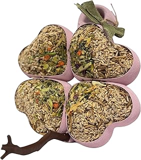 Eco-Friendly Clover Bird Feeder - Aesthetic Rose-Gold Rain Shield with S...