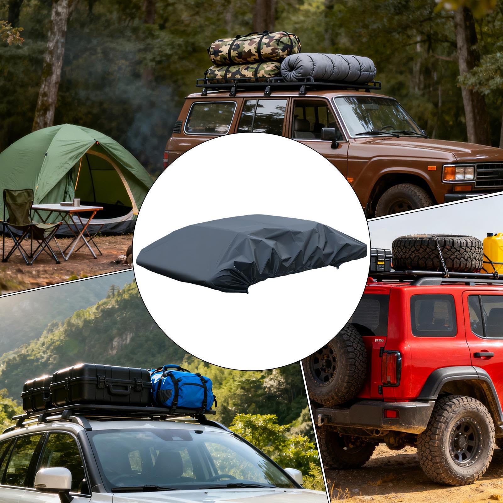 Housse imperméable pour porte-bagages de toit de voiture – Protection imperméable pour housse de bagages – Protection de charge sur le toit | pour camping, voyage, véhicule automobile, voiture, SUV