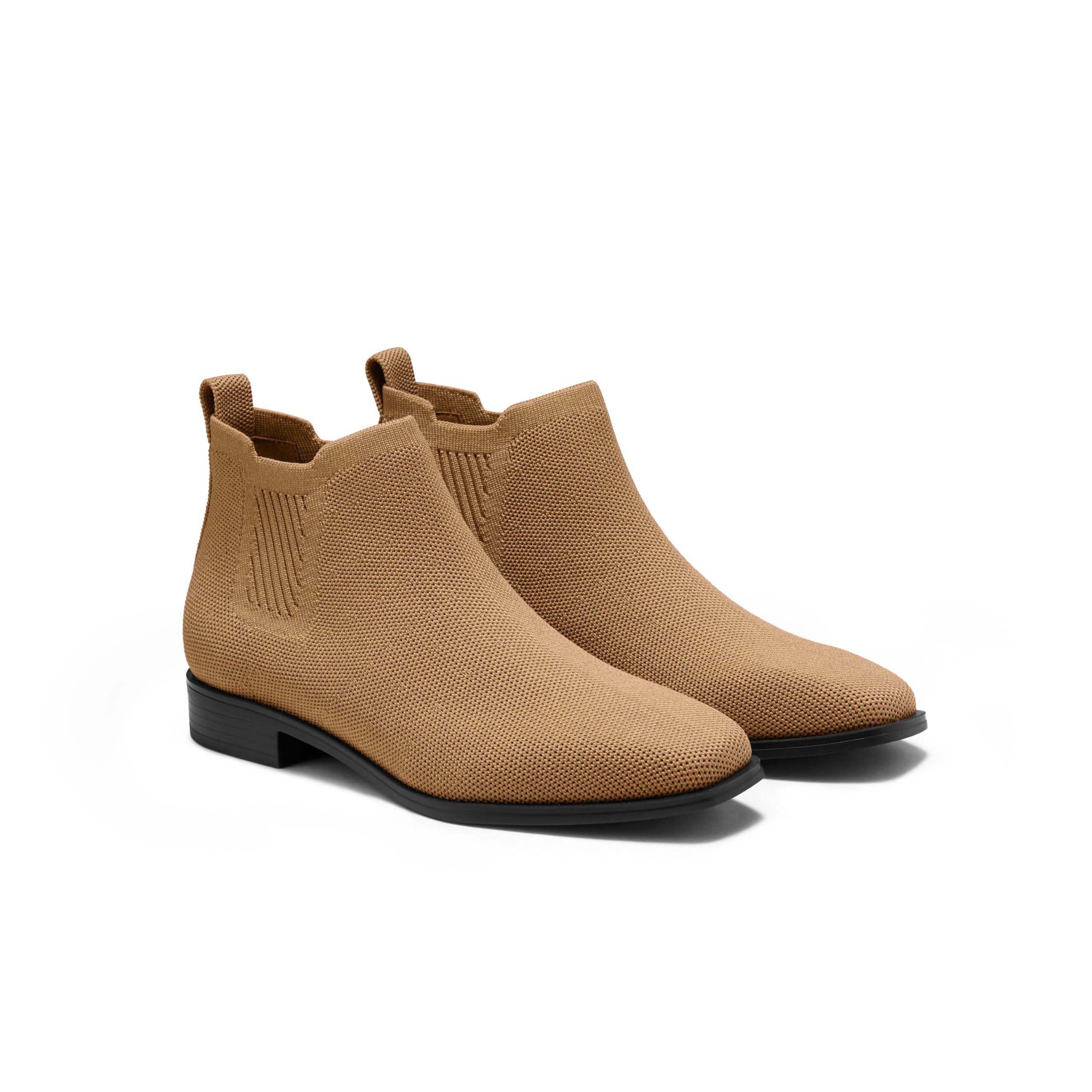 VIVAIA Ryan Pro Women's Ankle Boots Pull on Chelsea Slip on Short Square-toe Booties Lady Dress Blazer Skirt Jeans Winter Fall Water Repellent Ankle Boots