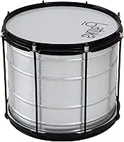 Surdo 30X14" Alumisteel 6 Afin Aro Chapa Preto Pele Leitosa Batuka