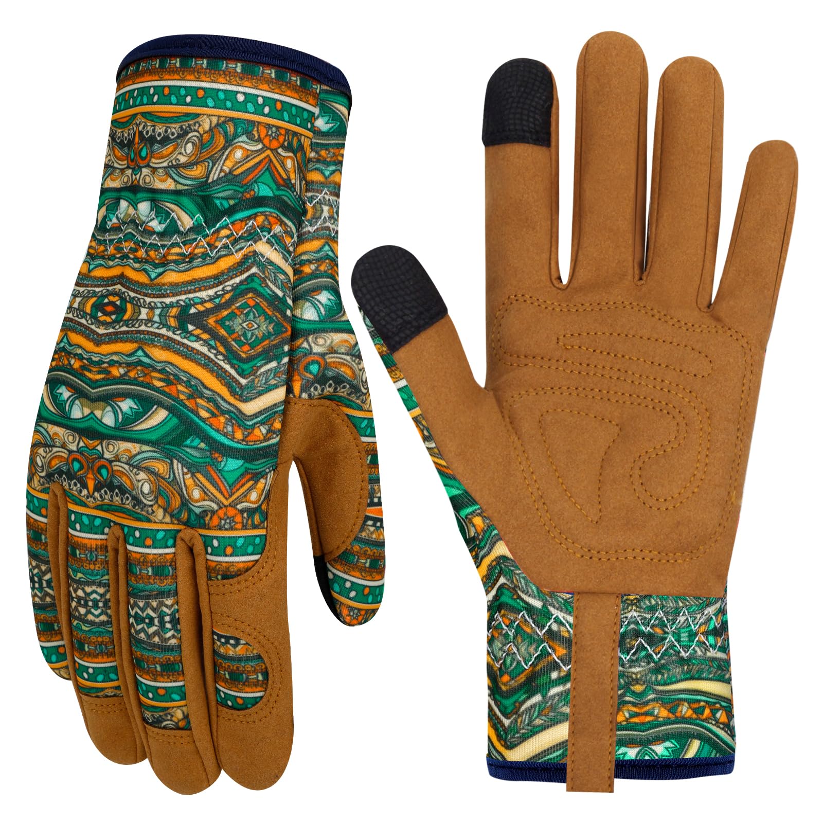 MERTURNLeather Gardening Gloves for Women Thorn Proof Garden Gloves Touch Screen Working Gloves Gifts,M