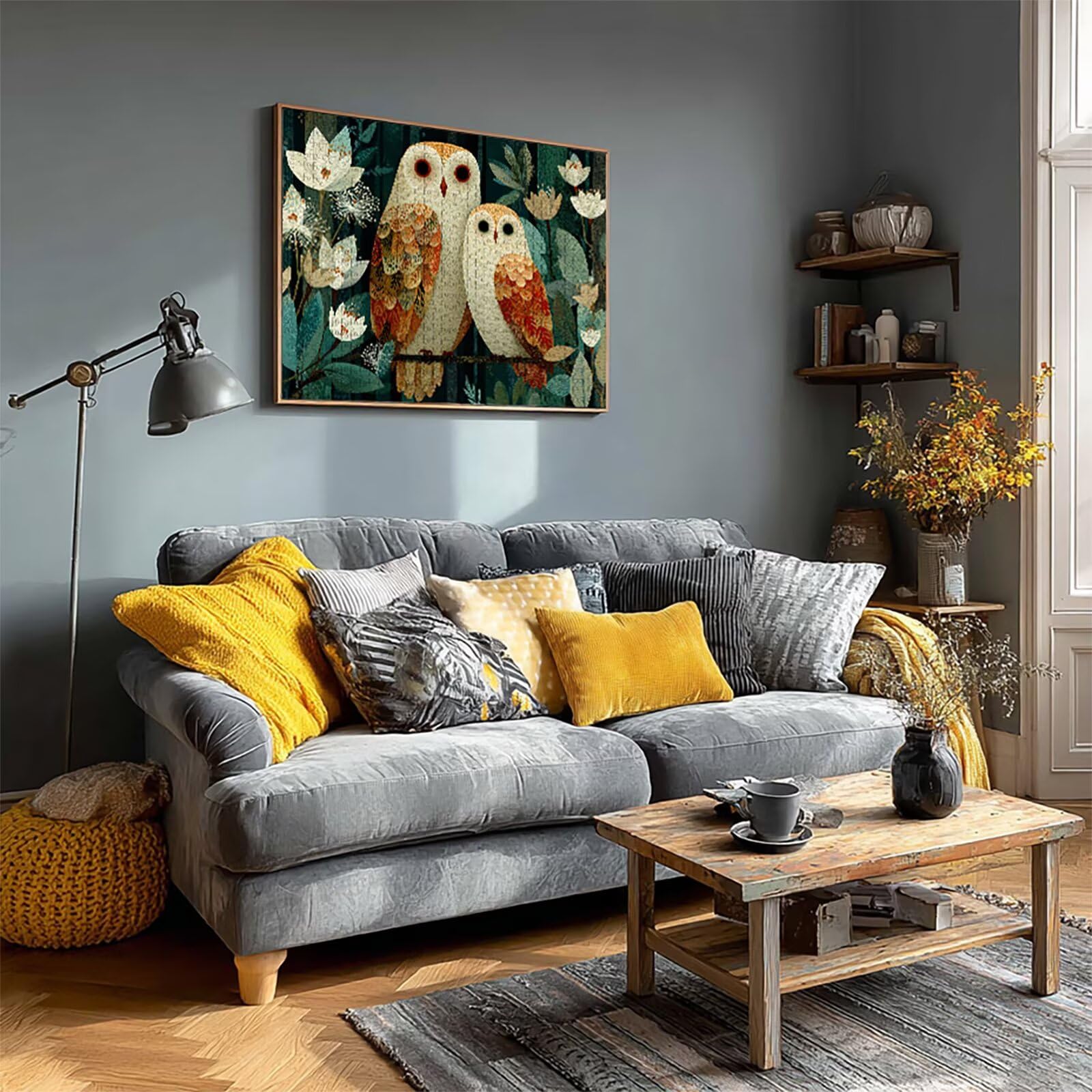 Hibou Puzzle 2000 pièces Adultes, Puzzle Bois 99x70cm, Adultes Jeu éducatif Défi énigme avec Une Boîte d'emballage Exquise, Jeu Relaxant Détente Collection, été Decoration Chambre, (Fleur) 9-2054