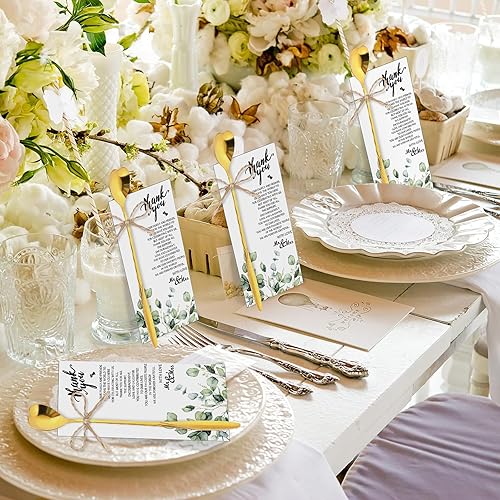 Miniatura 6 de Geetery 50 juegos de regalos de fiesta de té para despedida de soltera, 50 cucharas en forma de corazón, acero inoxidable, para café, postre,