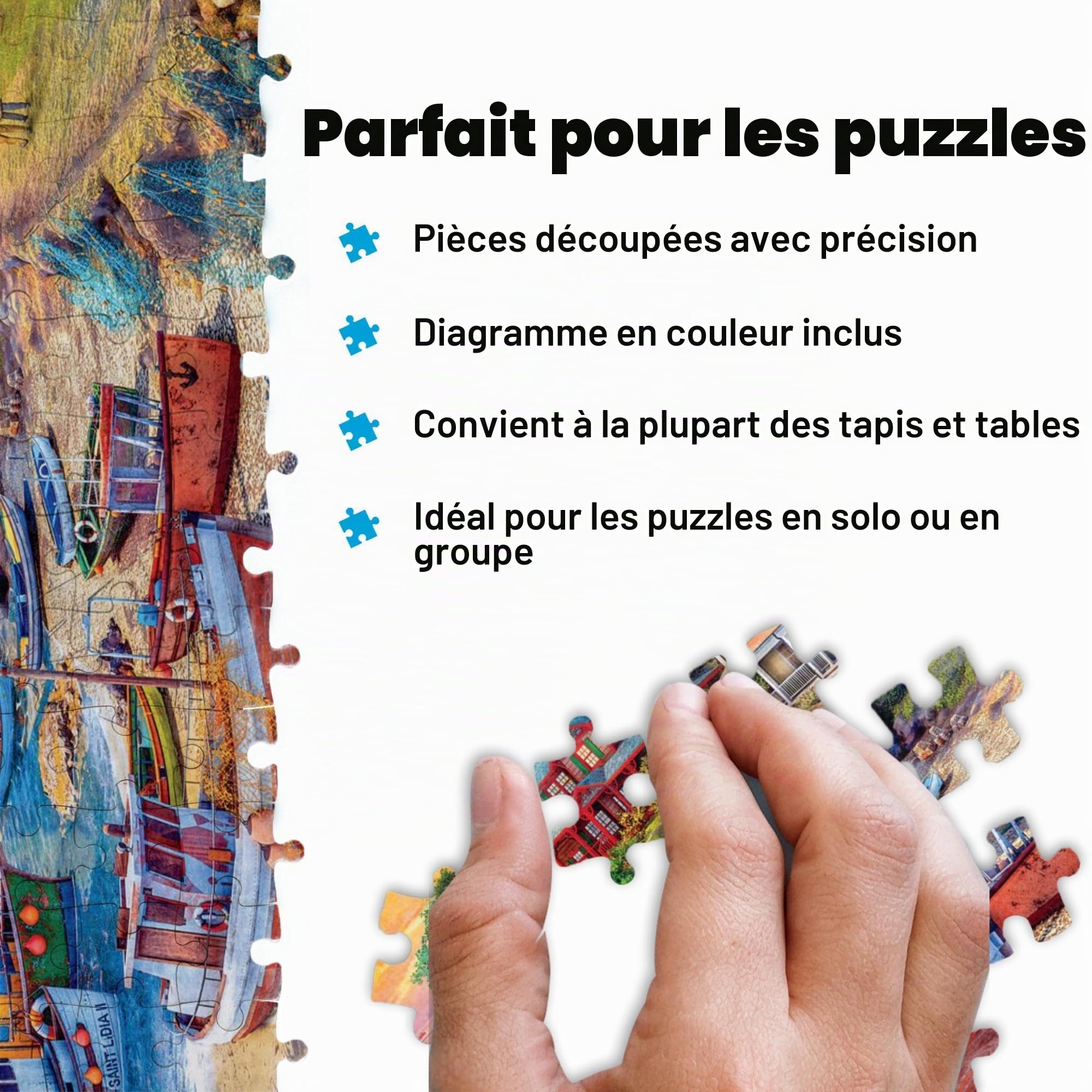 Buffalo Games – Dominic Davison – Puzzle de 2 000 pièces pour adultes – Puzzle stimulant parfait pour les soirées de jeu – Taille de puzzle fini 54,3 x 38,1 cm - Ville portuaire américaine