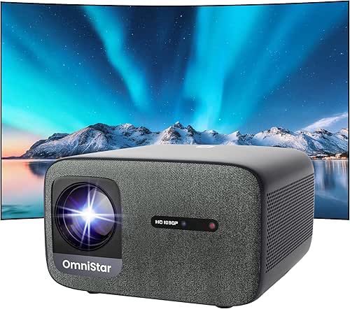OmniStar Projector with WiFi and Bluetooth, 1080P Full HD with