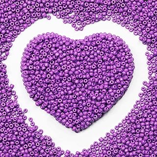 Cuentas de semillas de color morado de 3 mm a granel para hacer joyas, 110 g, alrededor de 4000 piezas, artesanía de cristal 8/0 para hacer aretes, pulseras, colgantes, joyas de cintura, cuentas de