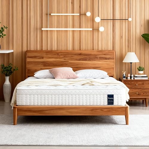 Miniatura 9 de Colchón híbrido King de 12 pulgadas, colchón híbrido de felpa con espuma viscoelástica de gel en una caja, resortes embolsados individuales para