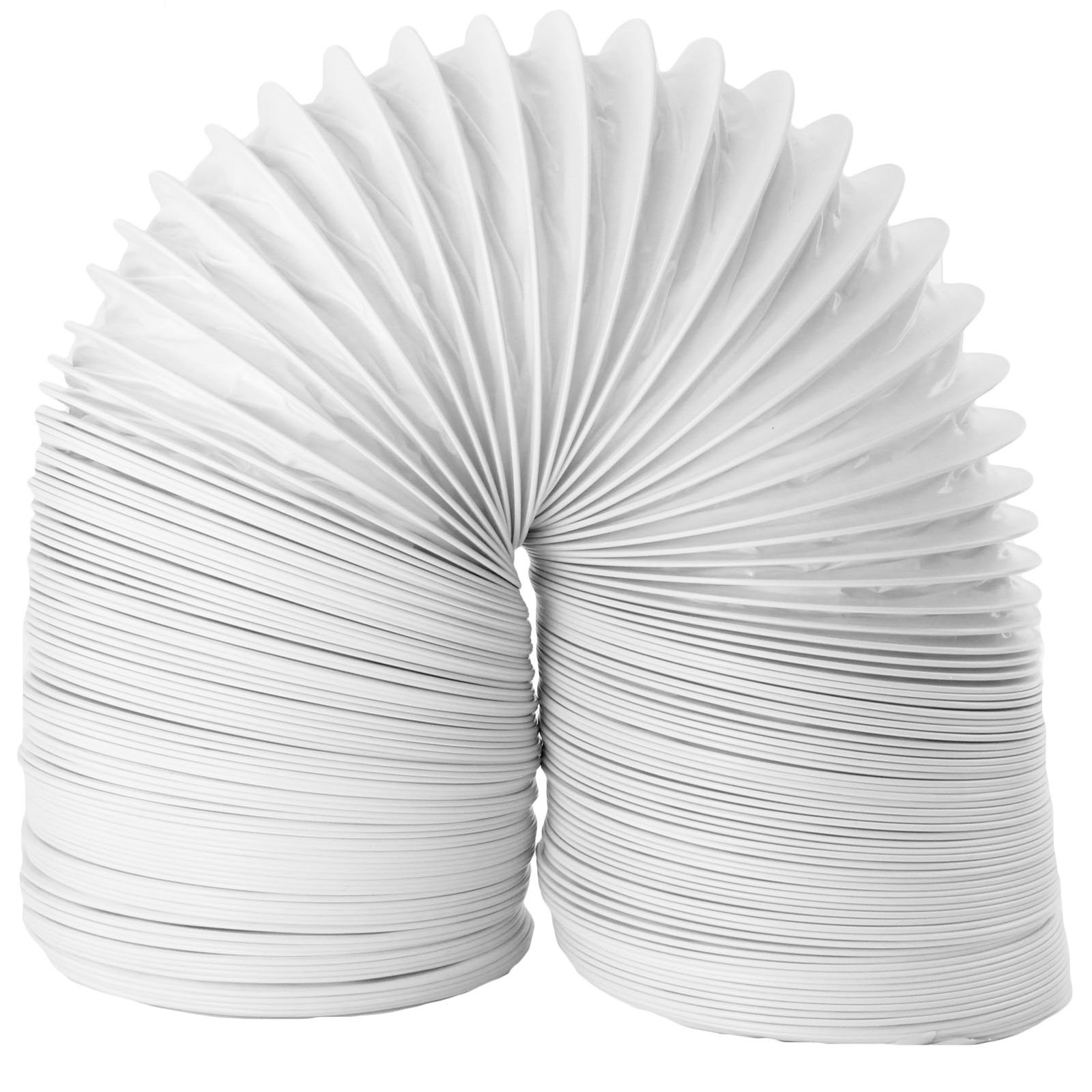 Spares2go White Vent Hose Pipe For Aeg Vented Tumble Dryers (4M / 4" Diameter)