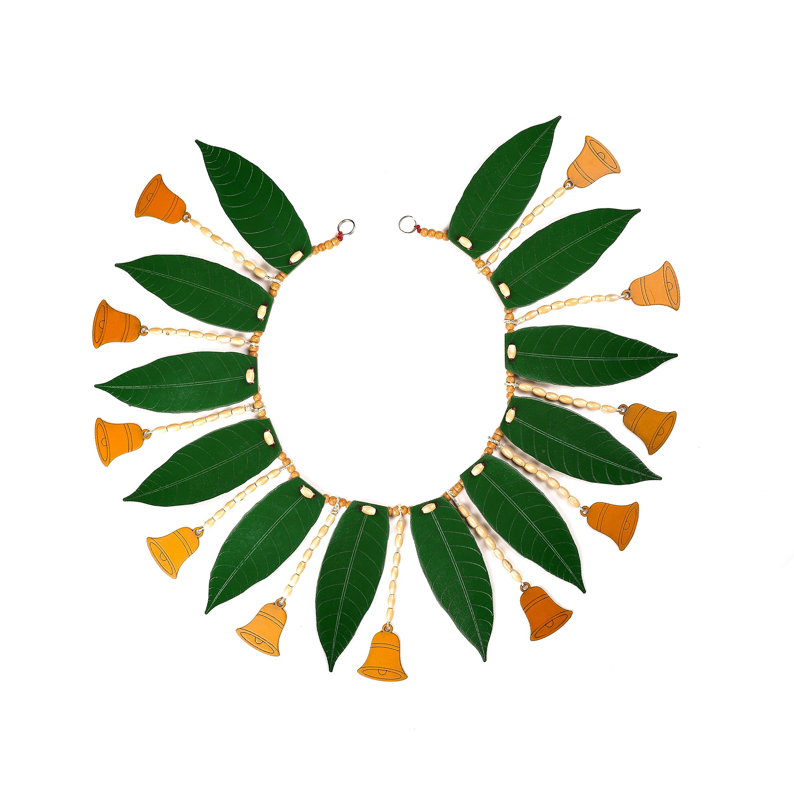 Rangsugandh Handcrafted 12 Mango Leaf Thorana | Mango Leaves Toran for Decorations | Main Door Hanging Thoranam | Bandanwar Decorations for Festivals