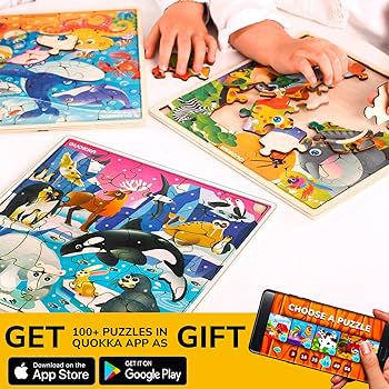 Amazon.com: QUOKKA Wooden Polar Puzzles for Kids Ages 3-5