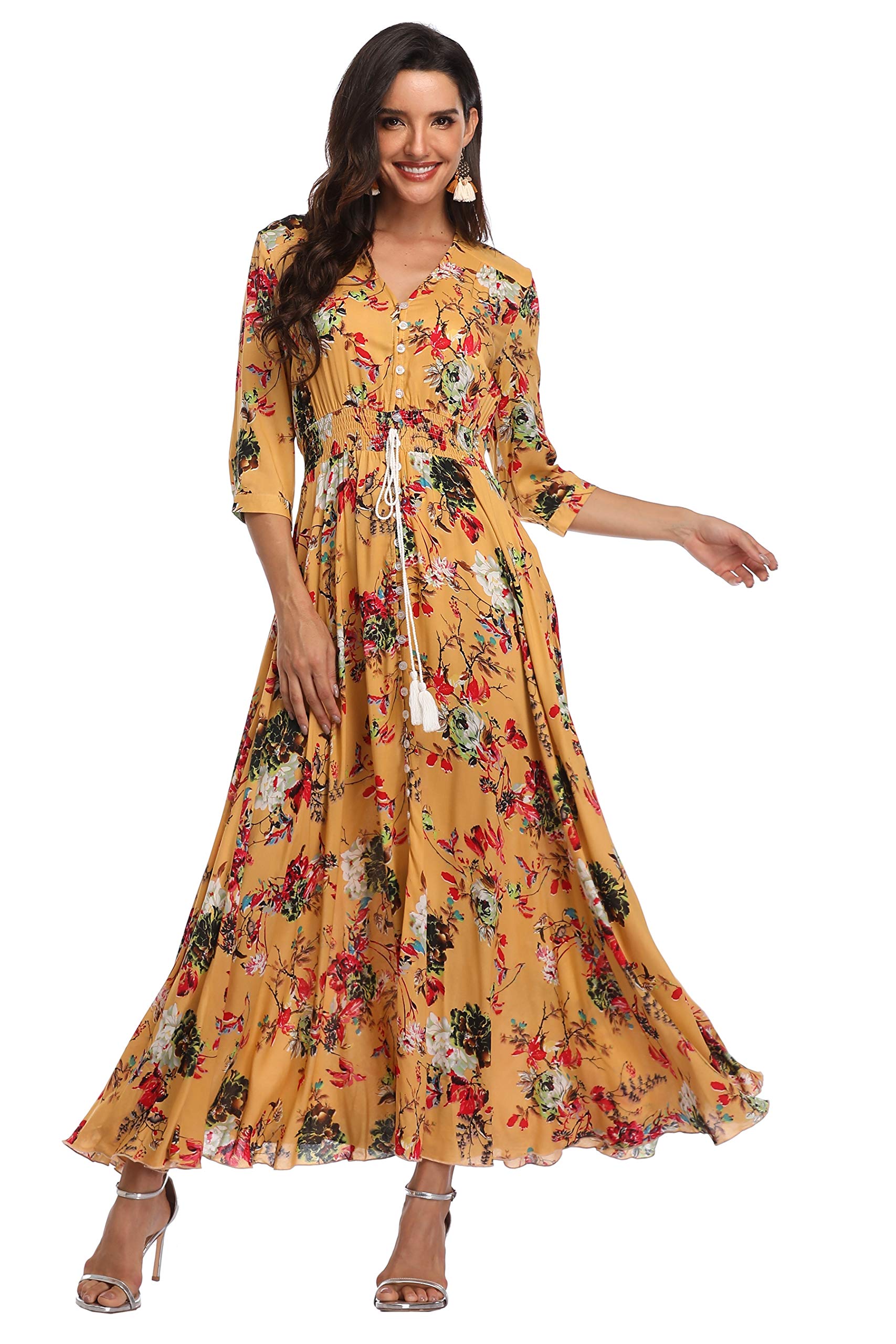 Casual Summer Dresses for Women 2026 Maxi Dress Flowy Bohemian Beach Party