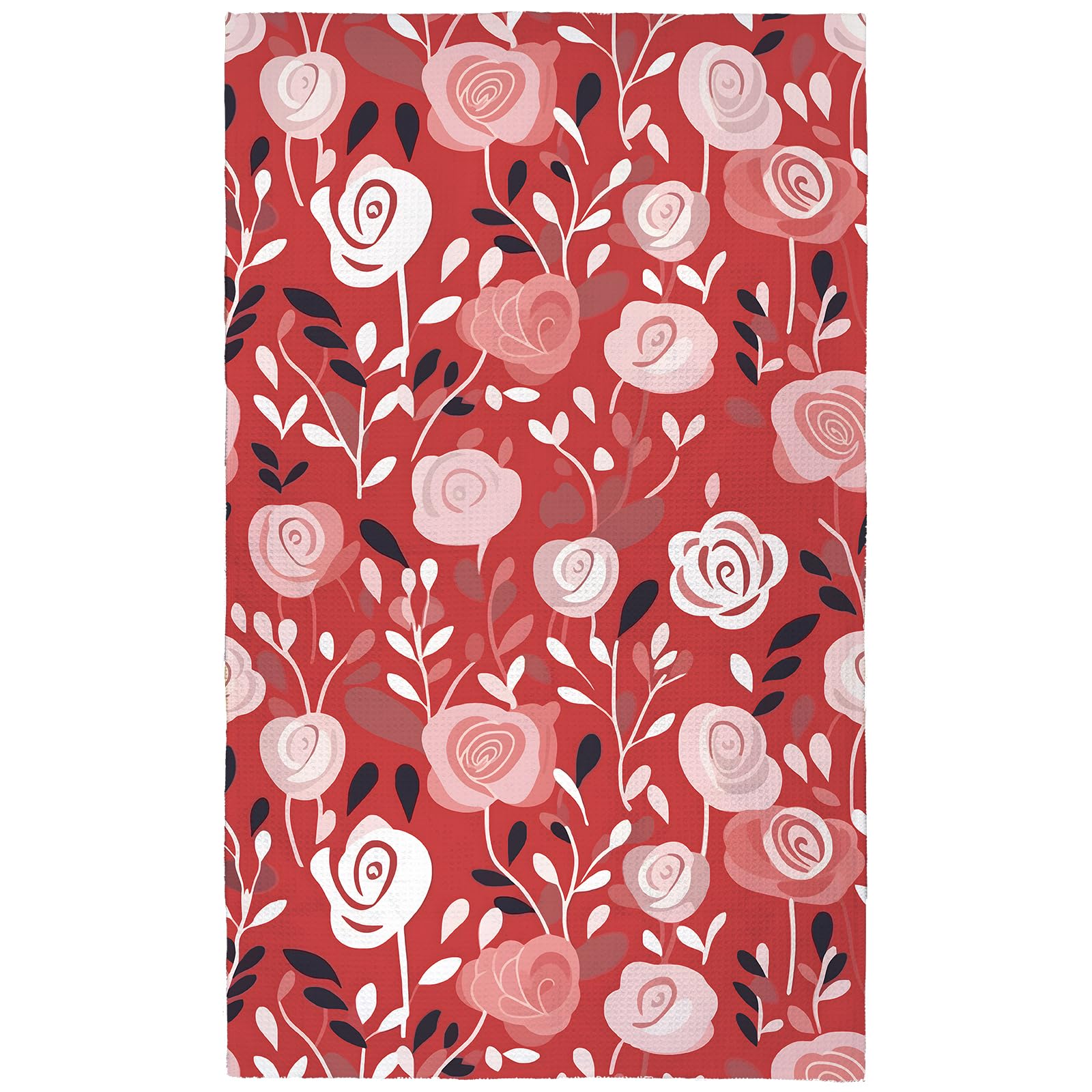 Eunzel Paño de cocina de microfibra de secado rápido con lazo para colgar para secar la cocina, 18 x 30 pulgadas, color rosa