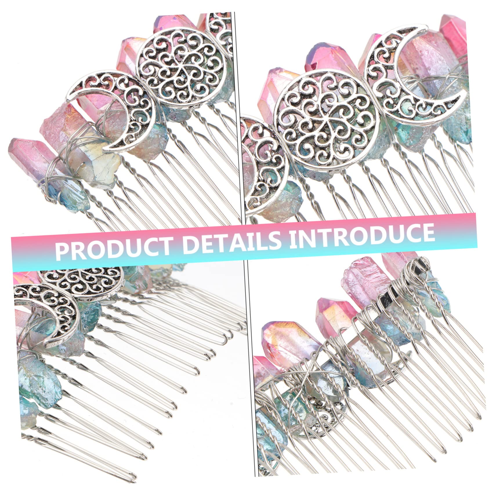 FRCOLOR 3 Stk Mutter Silber 20 Zahn Haar Kamm Kristall Haar Seitenkamm Hochzeitshaarschmuck Für Bräute Haarschmuck Für Frauen Handgemachter Kamm Kupferkabel Brautjungfer Zubehör