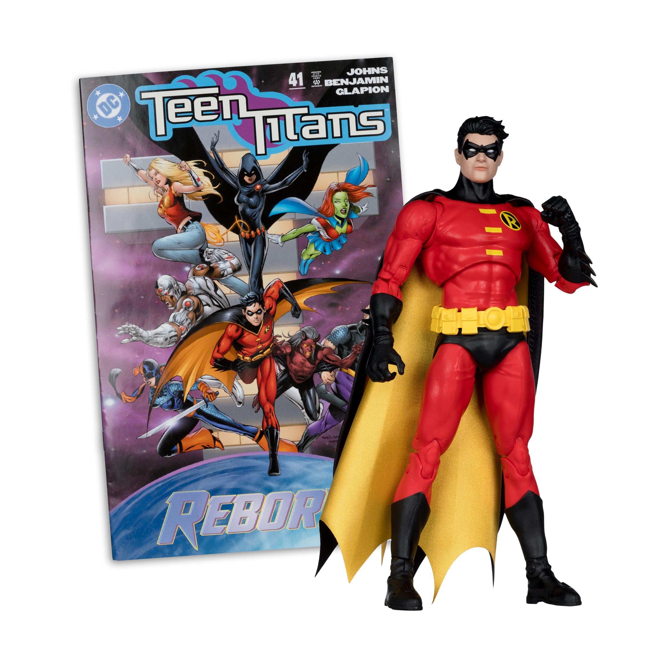 McFarlane DC Direct Page Punchers Robin (Teen Titans #41) 7in Action Figure with Comic Toys