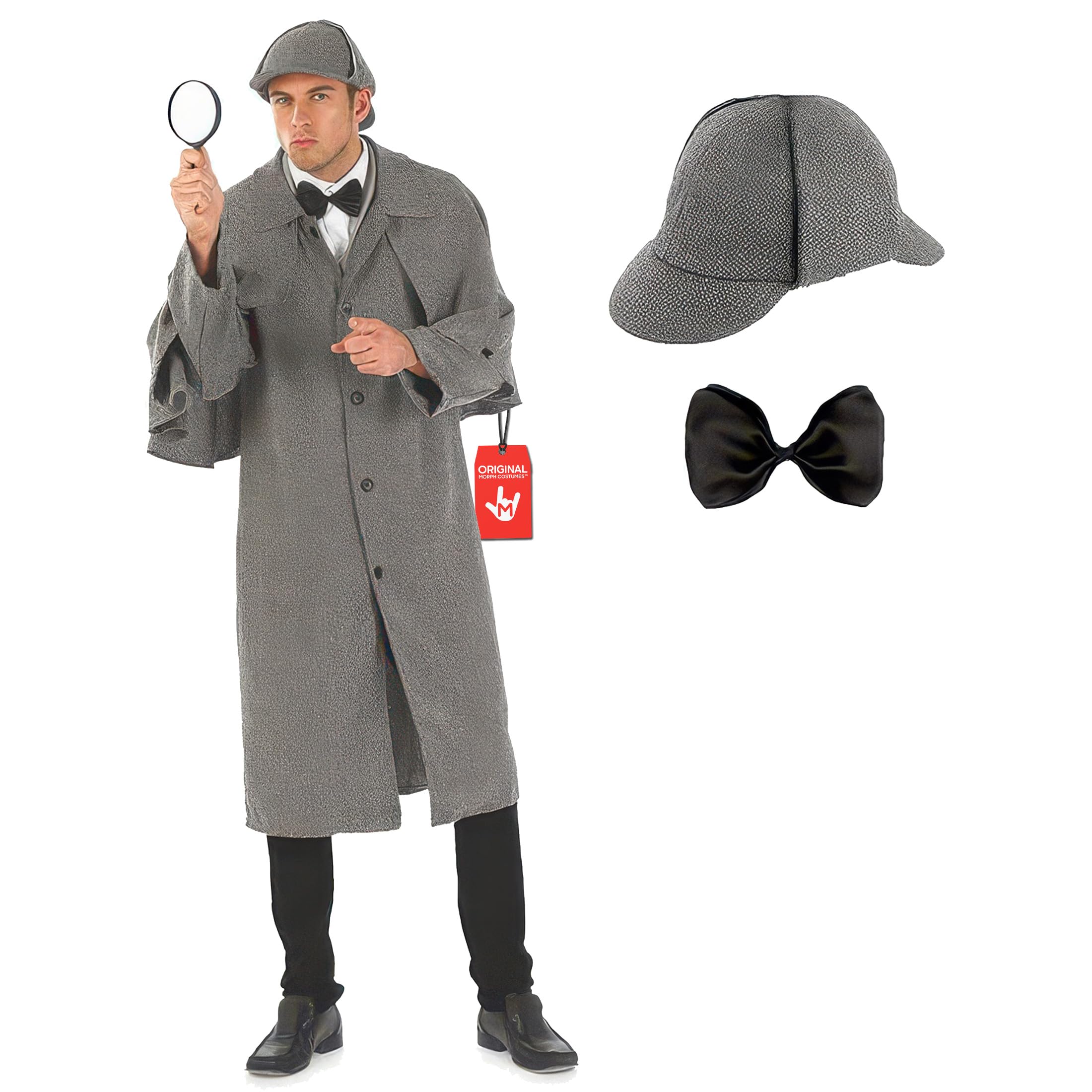 Fun Shack Detective Cape, Victorian Detective Costume, Detective Costume Adult, Detective Fancy Dress, Victorian Costume Men