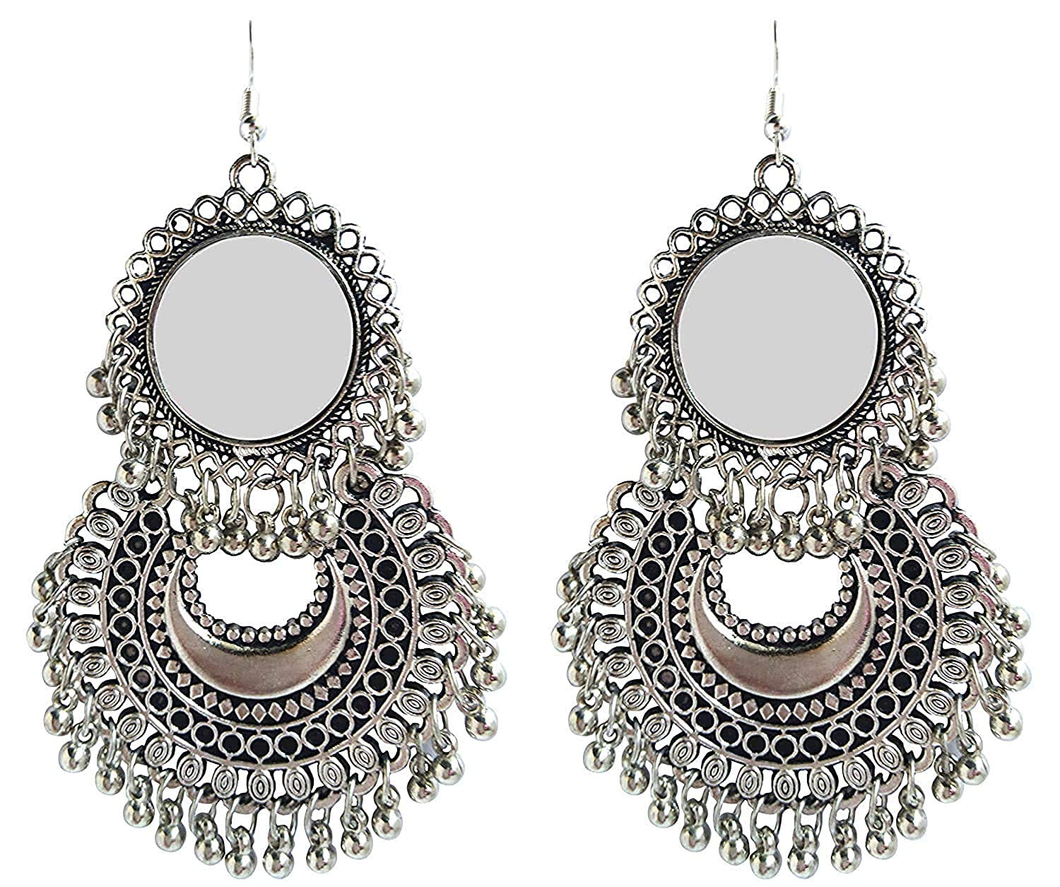 See full amazon price history chart for Amour Silver Oxidized Afghani Tribal Mirror Earrings for Women Amour Silver Oxidized Afghani Tribal Mirror Earrings for Women (B08MQRBS29) Amazon Price History, Amazon Price Tracker
