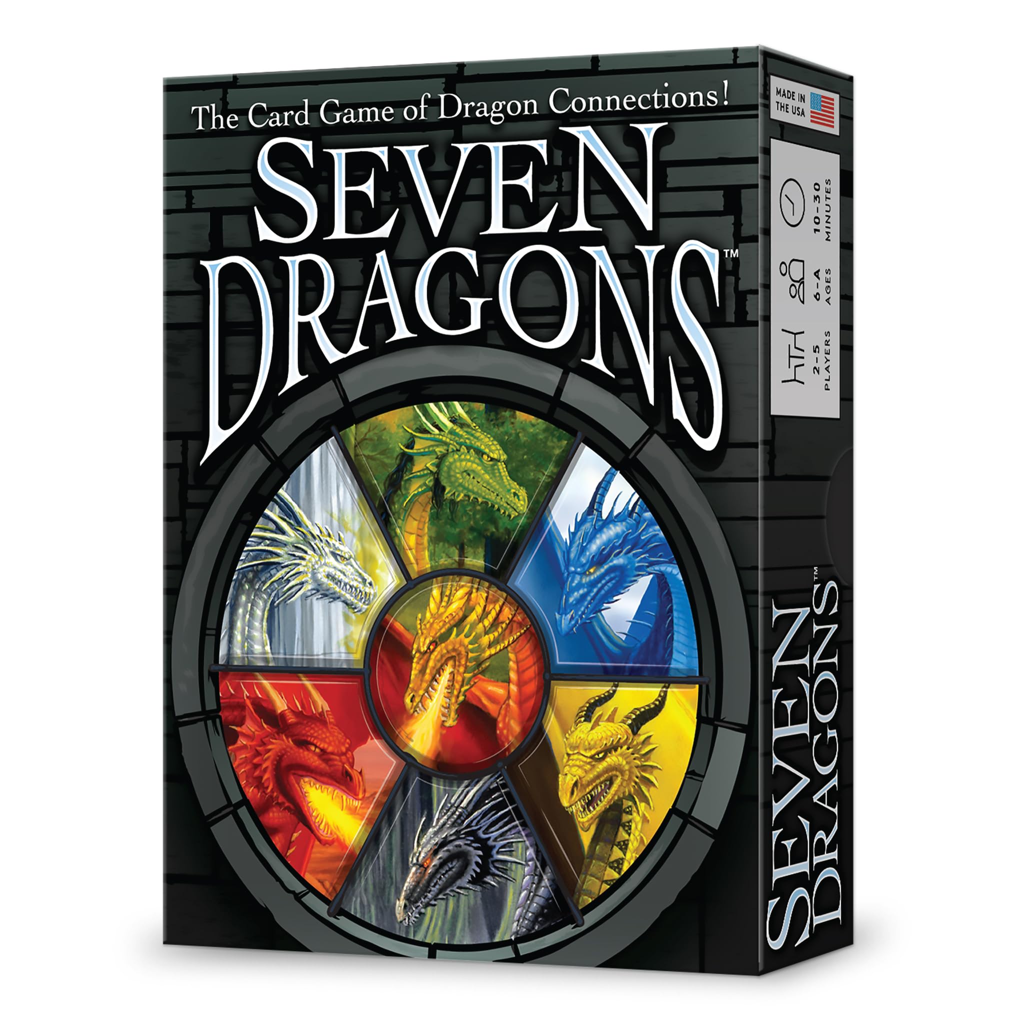 LOONEY LABS Seven Dragons Card Game - Fun Card Games Board Games for Kids and Adults Adult Card Games Kid Games Family Games for Game Night Dragon Game 2-5 Player Games Age 6 to Adult 72 Playing Cards