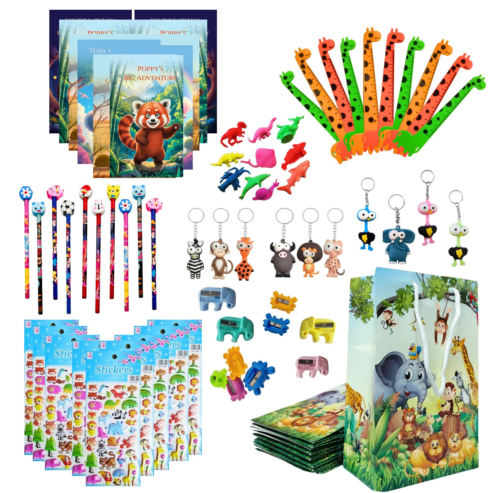 MONKEYTAIL 80 Pcs Jungle Safari Animal Combo Pack as Birthday Return Gifts for Kids of All Age Group