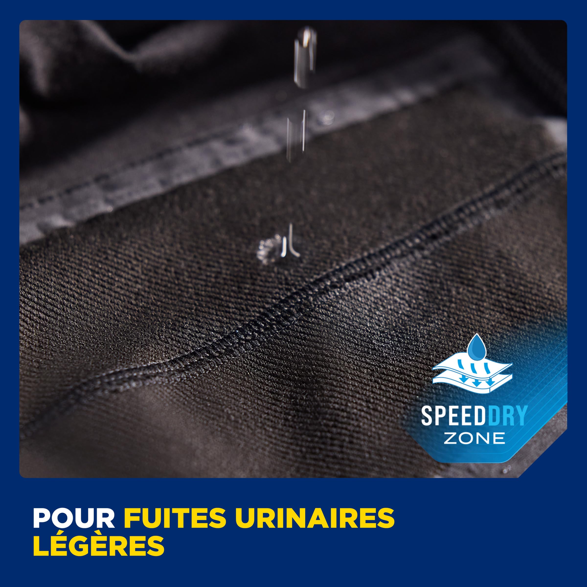 TENA Men - Caleçon de Protection Lavable Homme - Pour les Fuites Urinaires Légères - Coupe Classique - Noir - L