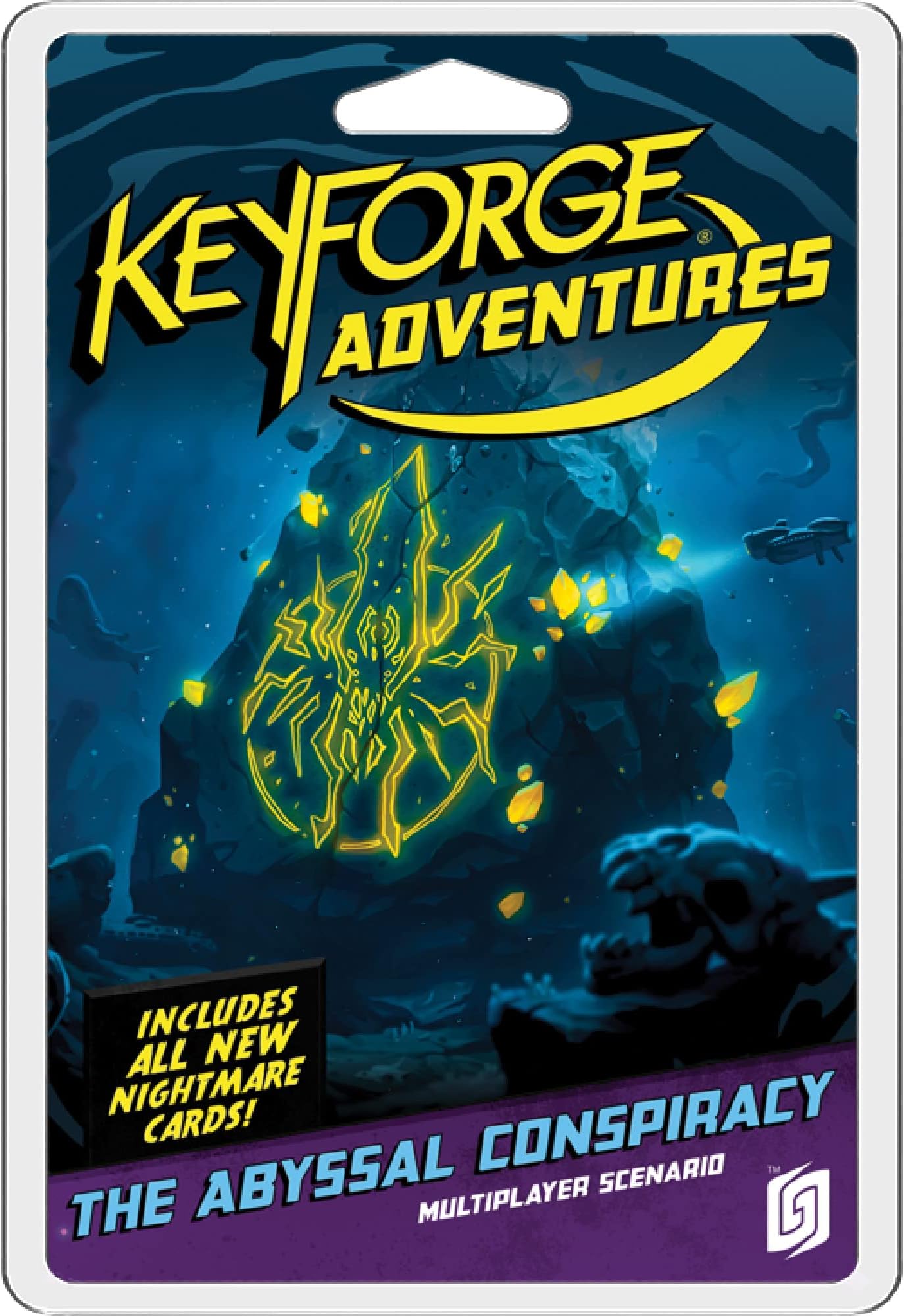 Asmodee Ghost Galaxy Keyforge Adventures The Abyssal Conspiracy Card Game | Strategy with Solo & Cooperative Mode for Adults Teens Ages 14+ 1-3 Players Avg. Playtime 45-90 Minutes, Multicolor (KFA02)