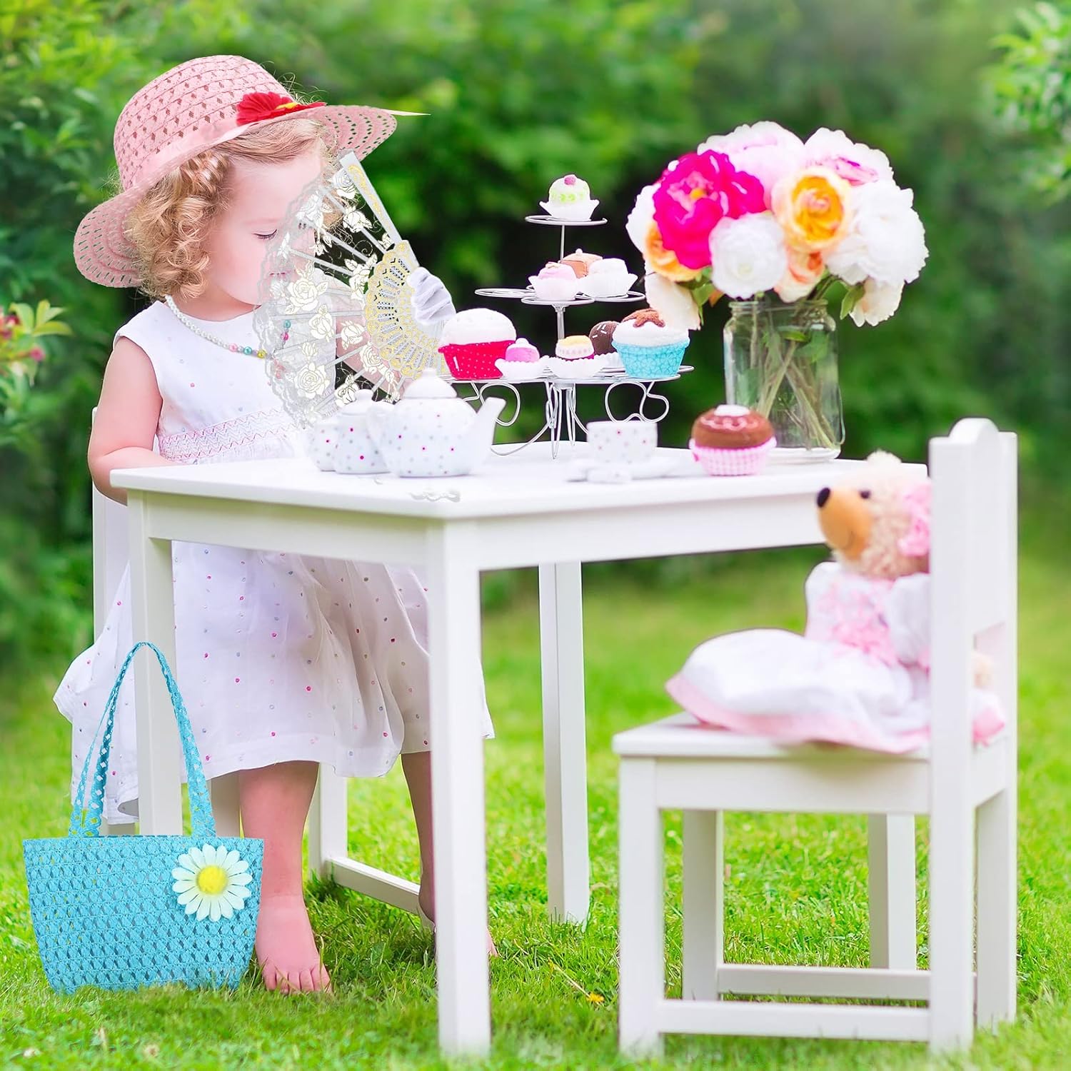 Hungdao 48 Pcs Girls Tea Party Dress up Play Set Tea Party