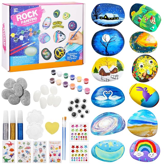 Wexeva Piedras para Pintar, Kit de Piedras para Pintar