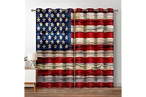 Jekeno Patriotic Window Drapes for Home