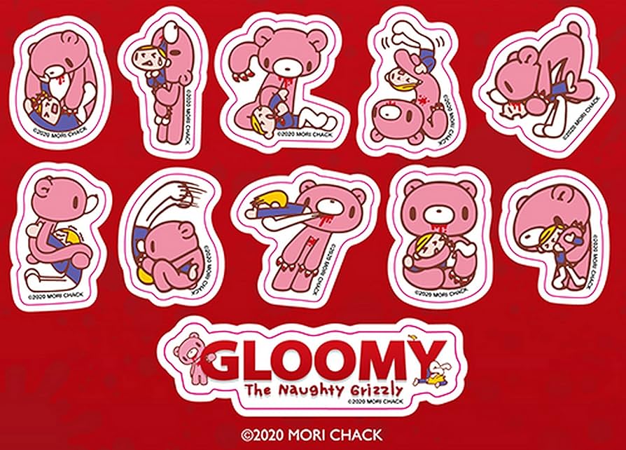ʕ•ᴥ•ʔ Amazon.com: Gloomy Bear and Gloomy- Numeral Sticker Set 5