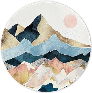 ITNRSIIET Mouse Mat Small Round Mouse Pad with Stitched Edge, Waterproof Smooth Surface Premium-Textured Mousepad with Non-Slip Rubber Base, for PC Laptop Office&Home (Sunrise)