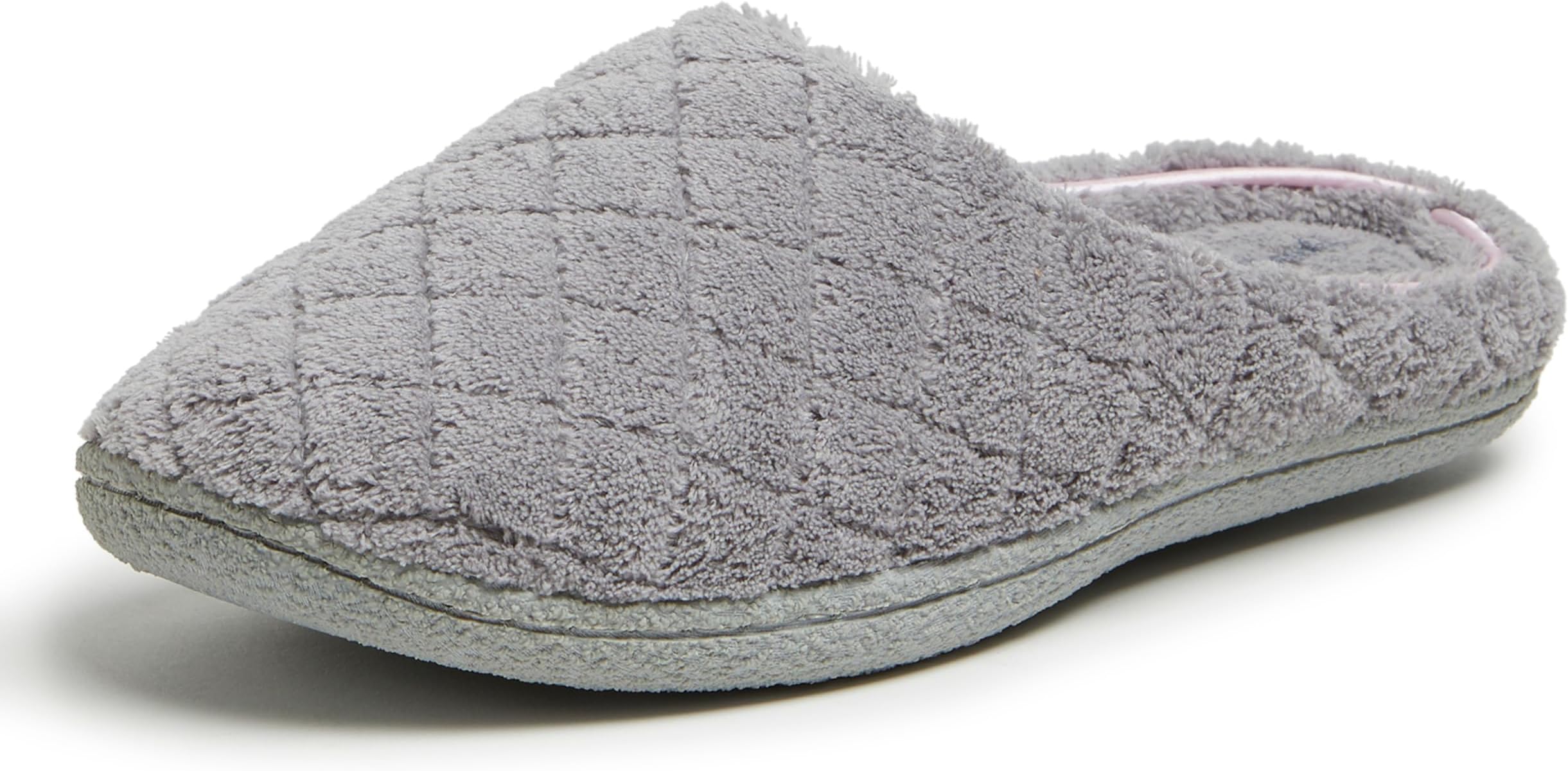 Dearfoams womens Leslie Washable Memory Foam Terry Clog With Wide Widths