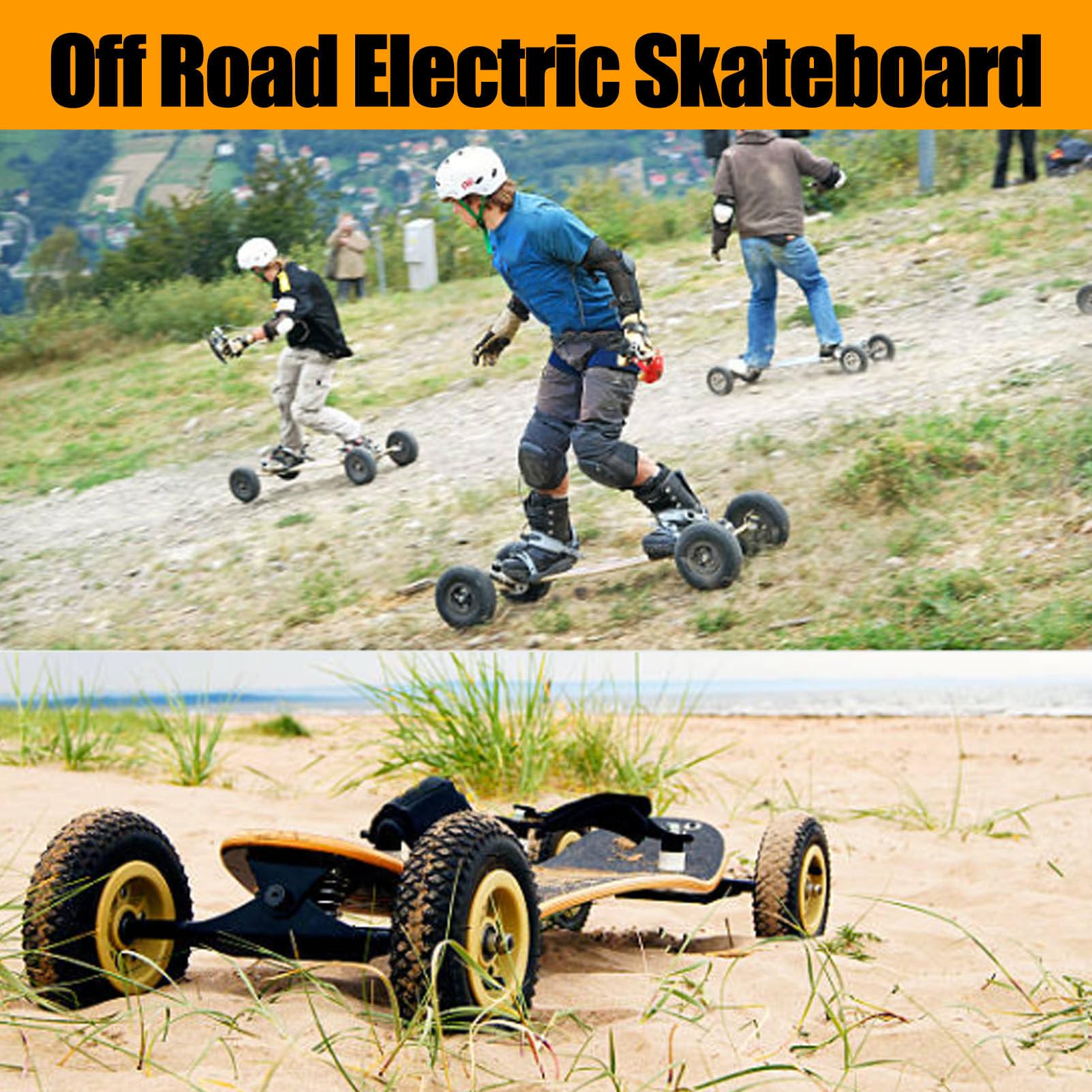 Kit di Conversione per Skateboard Elettrico 4wd, Set Motore Fuoristrada da 1650 W, con Telecomando, per Fuoristrada E Mountain Board 2WD-NoRemote