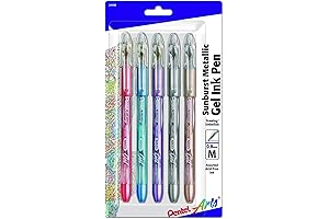5-Pack Krazy Pop Gel Pens: Medium Line, Metallic, Permanent