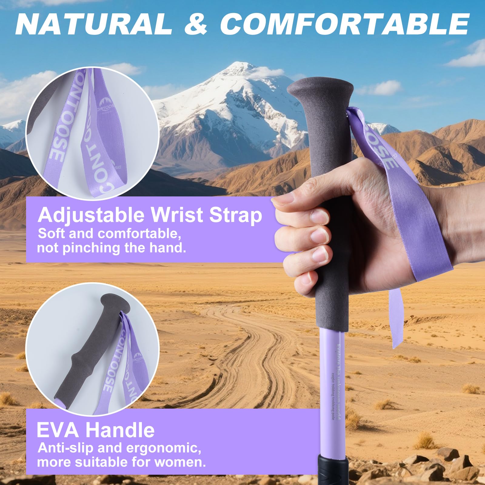 Bastoni Escursionismo Regolabili Bastoni Nordic Walking Aspire - Per Escursionismo E Trekking, 3 Taglie E 6 Colori, Nuovi Pali Trekking Aspire